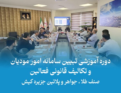 دوره آموزشی تبیین سامانه امور مودیان و تکالیف قانونی فعالین صنف طلا ، جواهر و پلاتین جزیره کیش